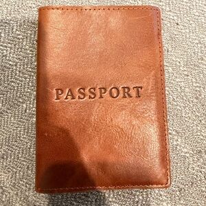 J. Crew brown passport holder✈️